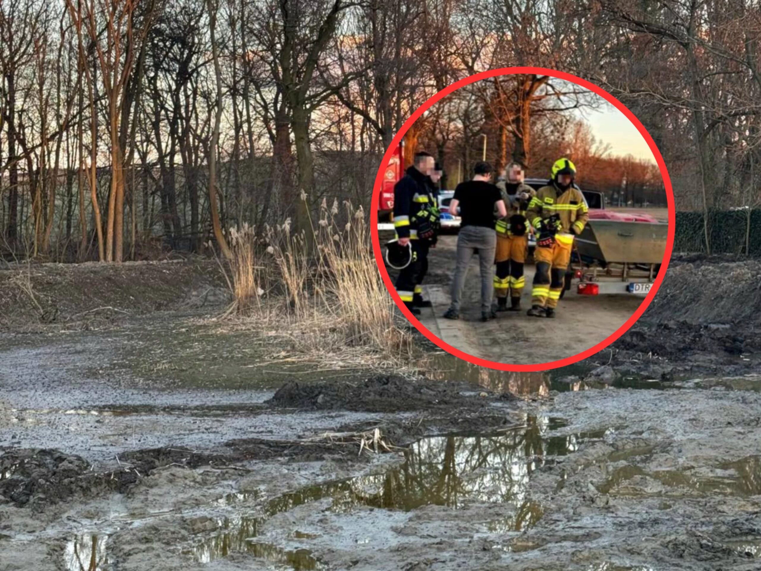 10-latek ugrzązł w mule. Akcja służb pod Trzebnicą 10-latek ugrzązł w mule. Akcja służb pod Trzebnicą
