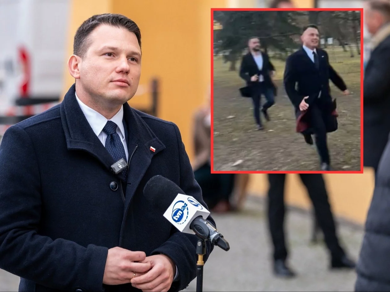 Biegnący Mentzen to już mem. Wiadomo, dlaczego to robi Biegnący Mentzen to już mem. Wiadomo, dlaczego to robi